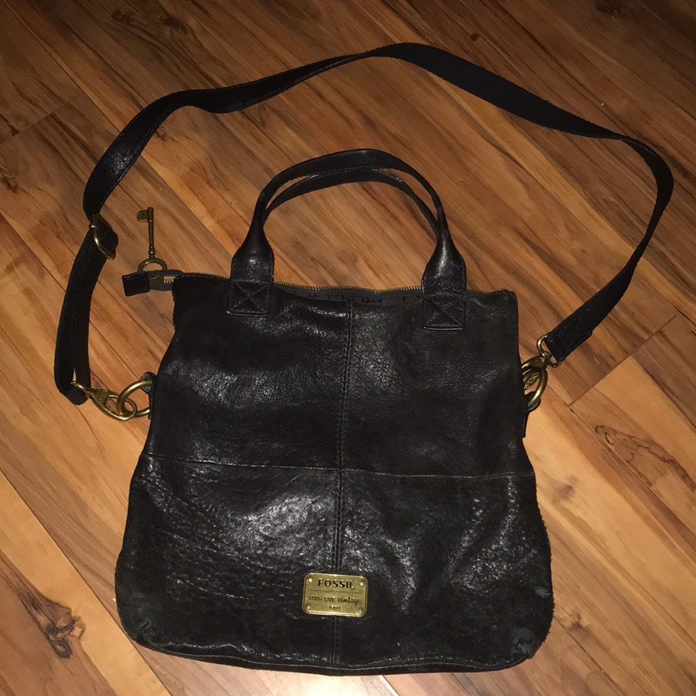 Soft black suede leather fossil purse 🔑 keychain